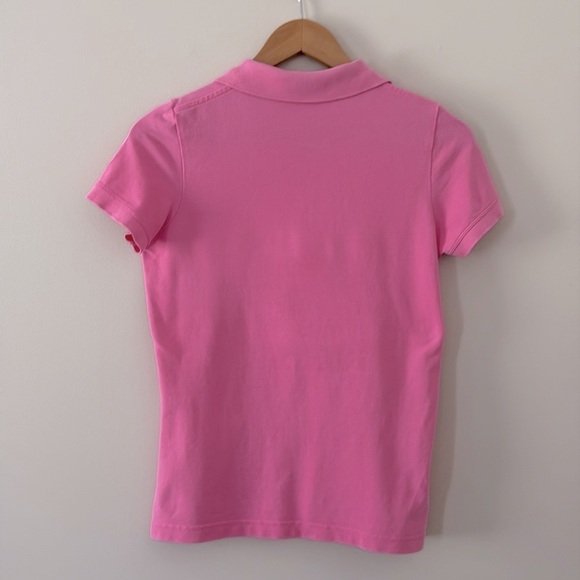 Lilly Pulitzer Pink Island Polo Shirt Short Sleeve Pima Cotton Blend Y2K Size M - Picture 7 of 7